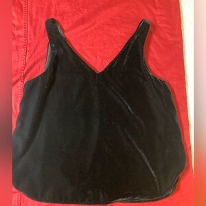 LOFT Black Velvet Camisole Top